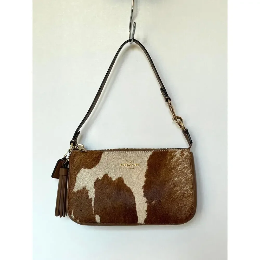 Coach Nolita 19 Wristlet Haircalf Cow Print Leather CDW34